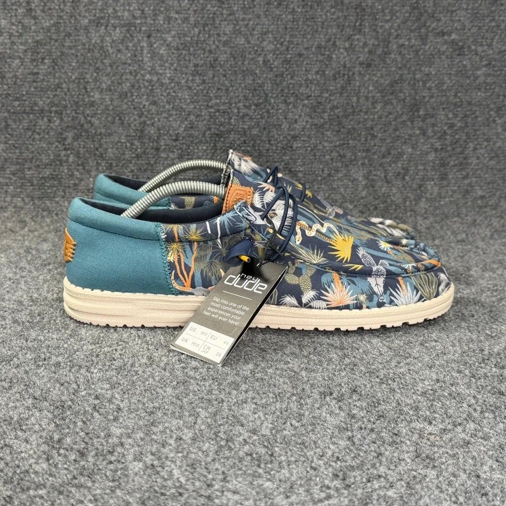 Hey Dude Wally Funk Oasis Shoes Mens 11 Blue Comfort Lightweight Slip On Sneaker - Picture 1 of 15